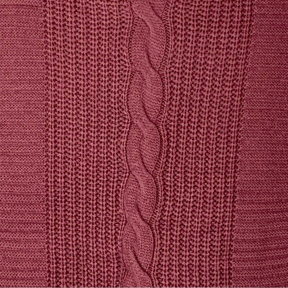 Full Circle Trends~NWT~Long Sleeve Cable Knit Frayed Edge Sweater Dress~Sz 1X - Picture 10 of 14